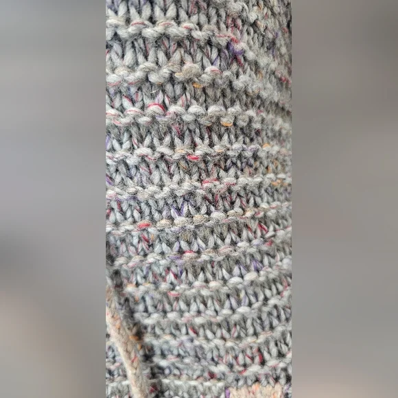 Free People Love Bug Chunky Knit Fair Isle Sweater Boho Wool Blend Size XS - Picture 3 of 15
